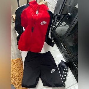 Nike Colorblock Swoosh Taping Jacket & Jogger Pant Tricot Set